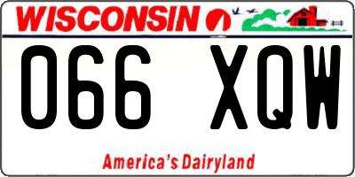 WI license plate 066XQW