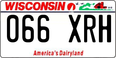 WI license plate 066XRH