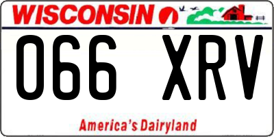WI license plate 066XRV