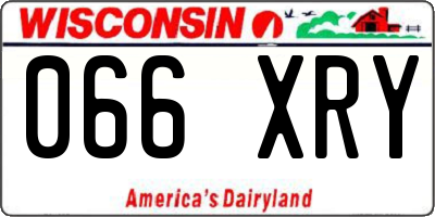 WI license plate 066XRY