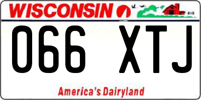 WI license plate 066XTJ