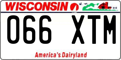 WI license plate 066XTM