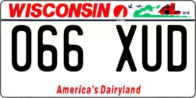 WI license plate 066XUD