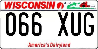 WI license plate 066XUG