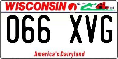 WI license plate 066XVG