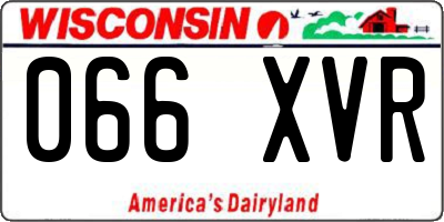 WI license plate 066XVR