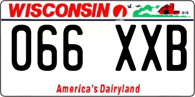 WI license plate 066XXB