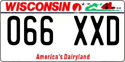 WI license plate 066XXD