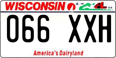 WI license plate 066XXH