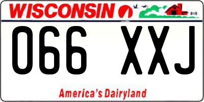 WI license plate 066XXJ