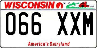 WI license plate 066XXM