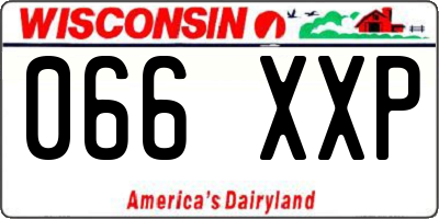 WI license plate 066XXP