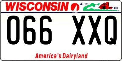 WI license plate 066XXQ