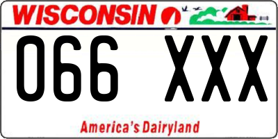 WI license plate 066XXX