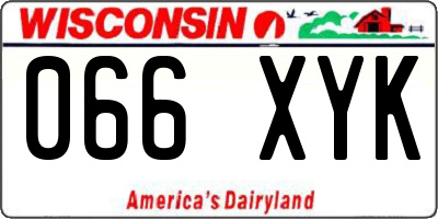 WI license plate 066XYK