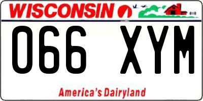 WI license plate 066XYM