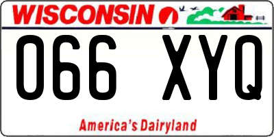 WI license plate 066XYQ