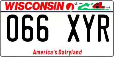 WI license plate 066XYR