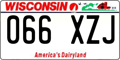 WI license plate 066XZJ