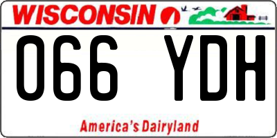 WI license plate 066YDH