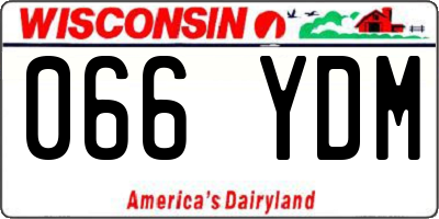 WI license plate 066YDM