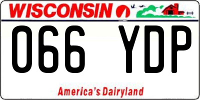 WI license plate 066YDP
