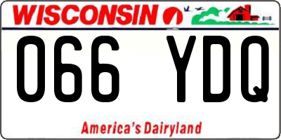 WI license plate 066YDQ