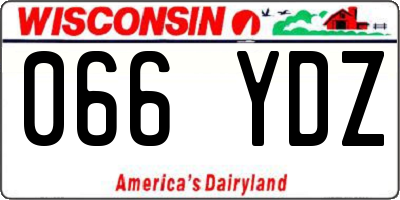 WI license plate 066YDZ