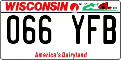 WI license plate 066YFB