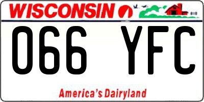 WI license plate 066YFC