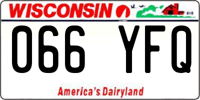 WI license plate 066YFQ