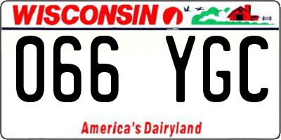 WI license plate 066YGC