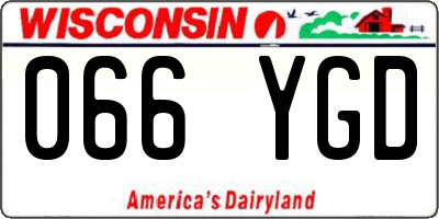 WI license plate 066YGD