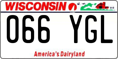 WI license plate 066YGL