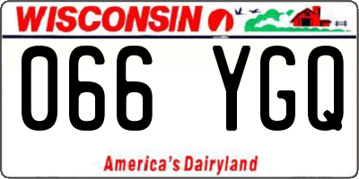 WI license plate 066YGQ