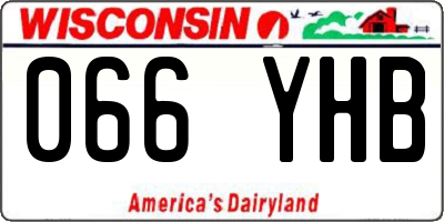 WI license plate 066YHB