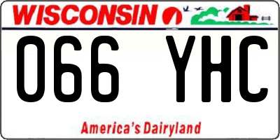 WI license plate 066YHC