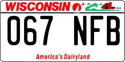 WI license plate 067NFB
