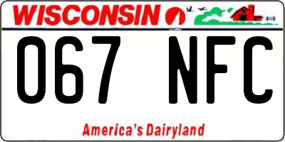 WI license plate 067NFC