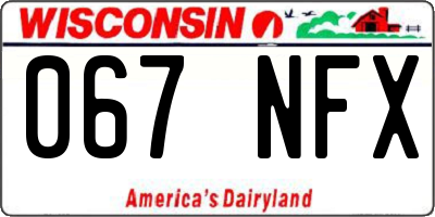 WI license plate 067NFX