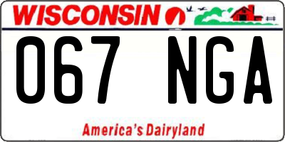 WI license plate 067NGA