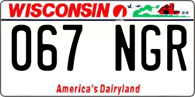 WI license plate 067NGR