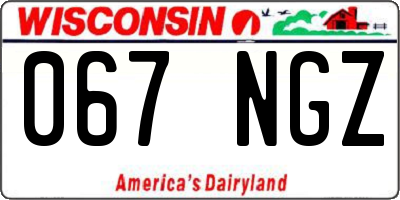 WI license plate 067NGZ
