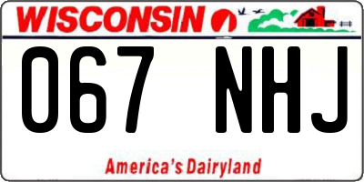WI license plate 067NHJ