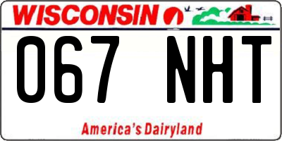 WI license plate 067NHT