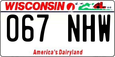 WI license plate 067NHW