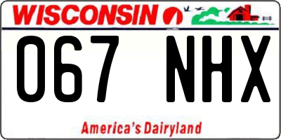 WI license plate 067NHX