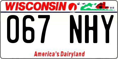 WI license plate 067NHY