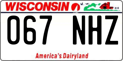 WI license plate 067NHZ