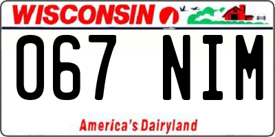 WI license plate 067NIM